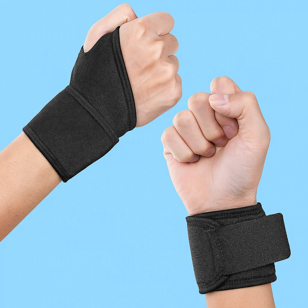 Attelles de poignets 2PCS noires ajustables