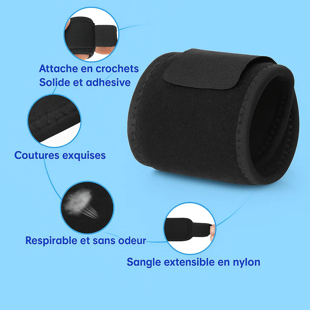 Attelles de poignets respirantes en tissu élastique