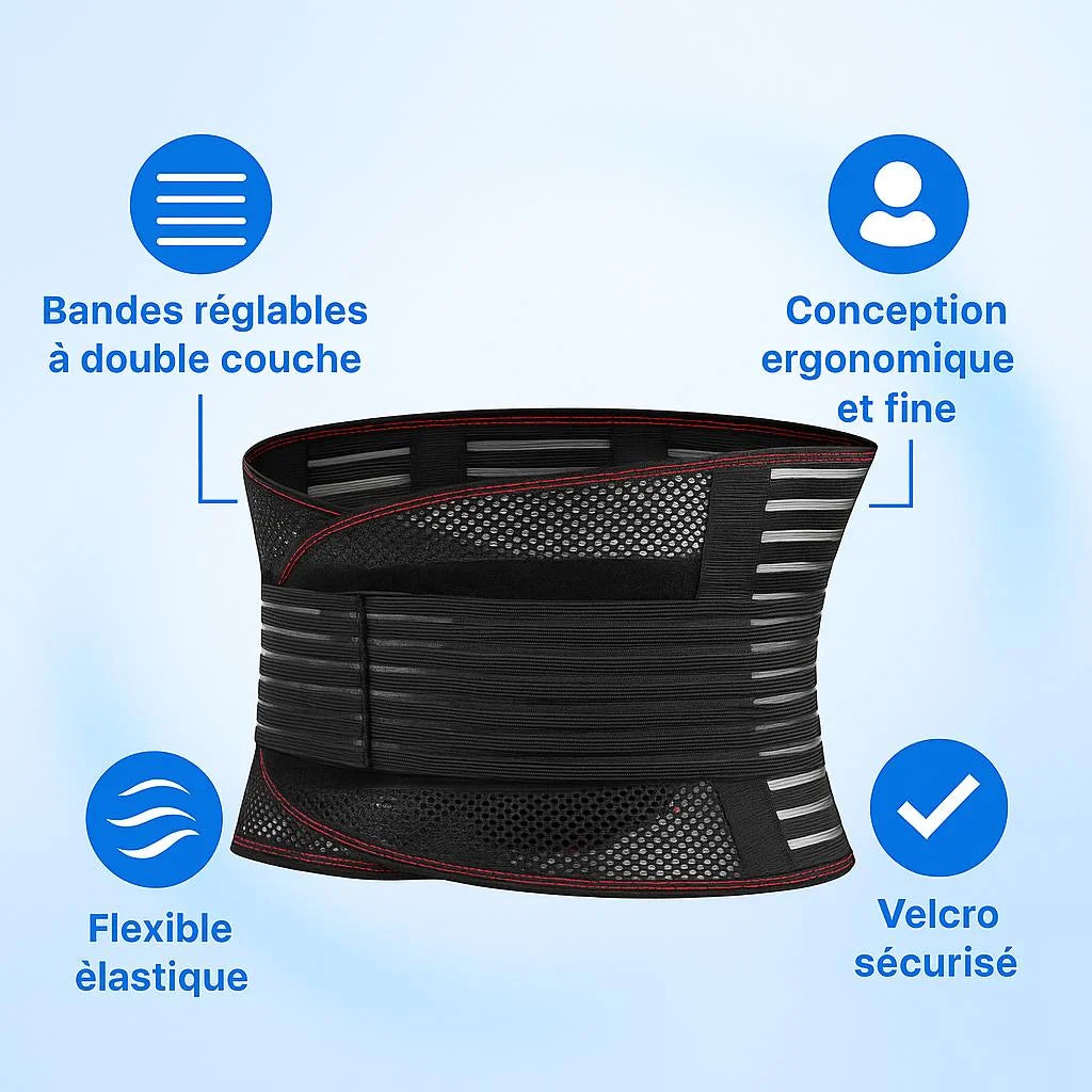 Ergonomie et maintien lombaire avec orthèse dorsale Arcenis